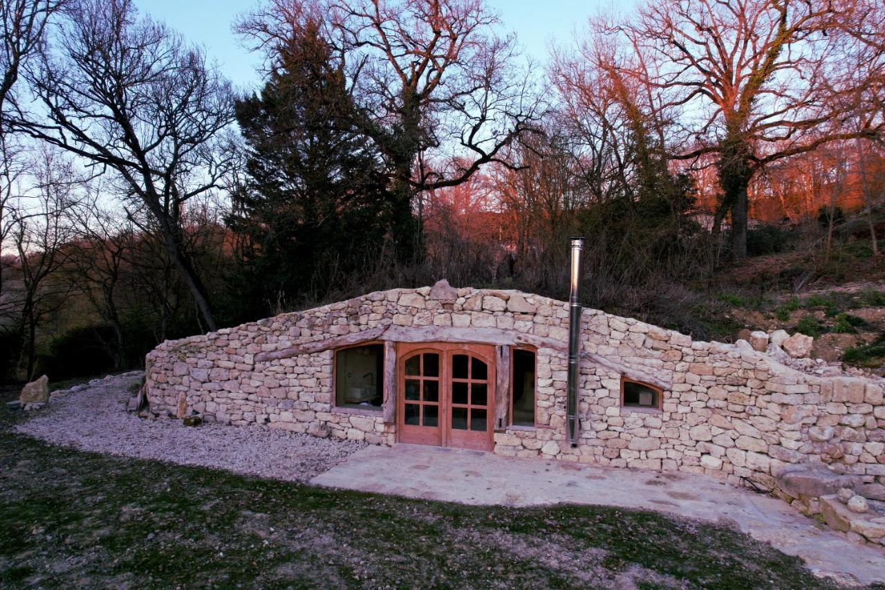 Maison Terre Les Cabanes De Fallot - Sauna Bain-Froid Piscine Naturelle L'isle-Bouzon Dış mekan fotoğraf