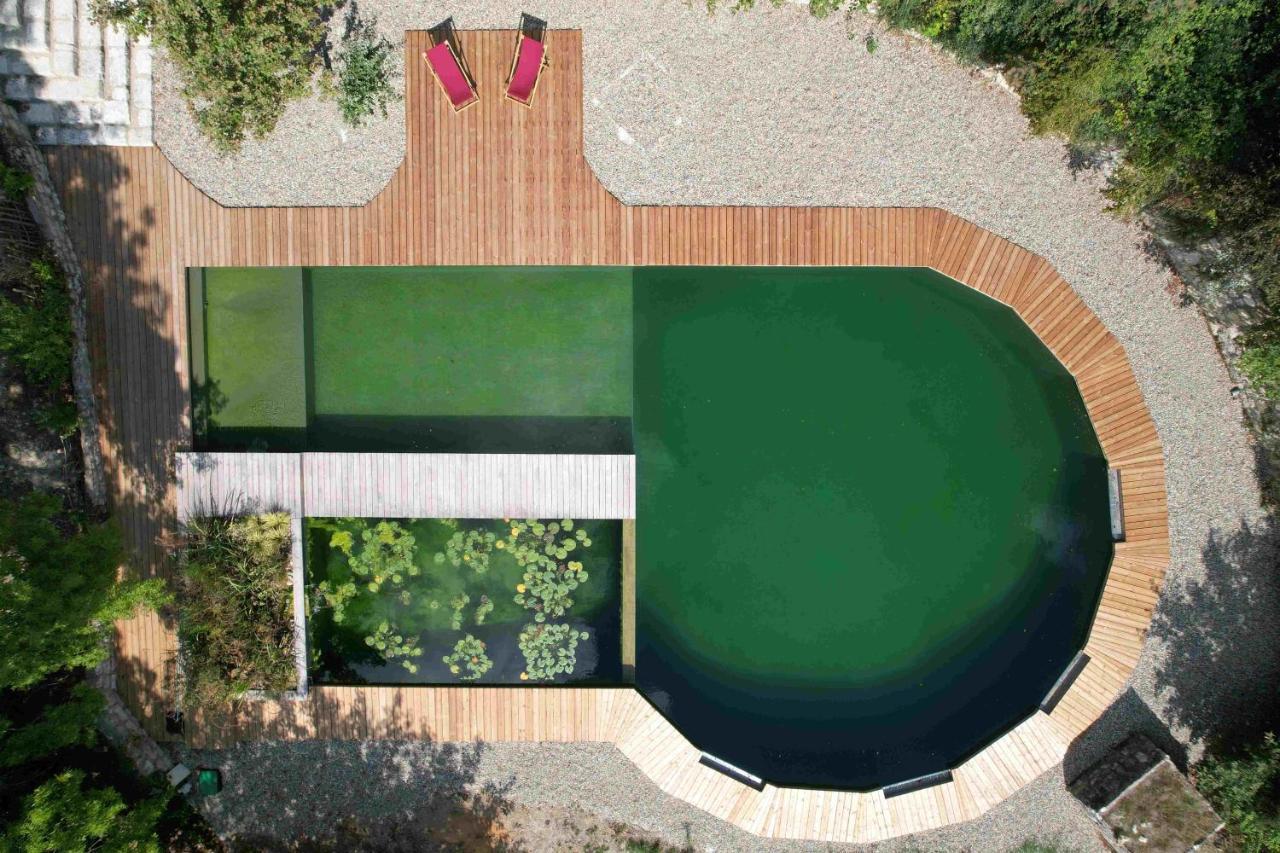Maison Terre Les Cabanes De Fallot - Sauna Bain-Froid Piscine Naturelle L'isle-Bouzon Dış mekan fotoğraf
