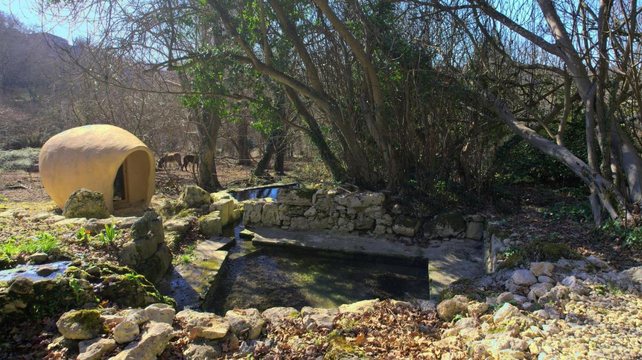 Maison Terre Les Cabanes De Fallot - Sauna Bain-Froid Piscine Naturelle L'isle-Bouzon Dış mekan fotoğraf